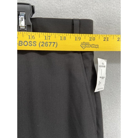 Savile Row Pants Mens Sz 40W Black Strand Straight Leg *Un-hemmed*‎ Pockets - Picture 3 of 9